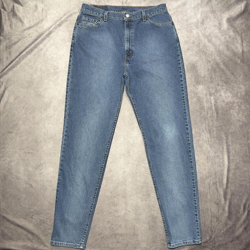 Vintage Levi's 512 Jeans Womens 16 L MIS Blue Slim Fit Tapered Made In USA Denim